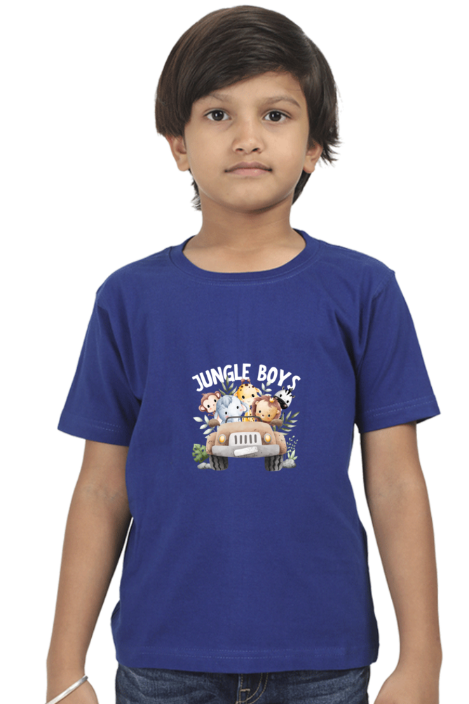 "Boy Round Neck Jungle Boys Half Sleeves T-Shirt"