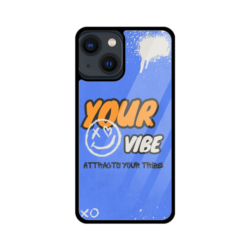 Your Vibe Attracts your tribe - Glass phone Cover!