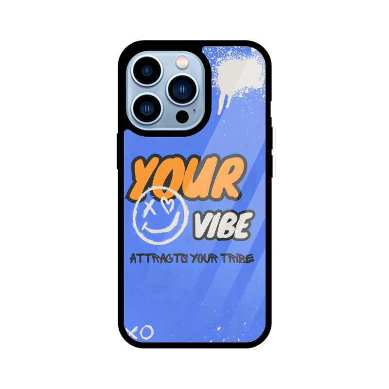 Your Vibe Attracts your tribe - Glass phone Cover!