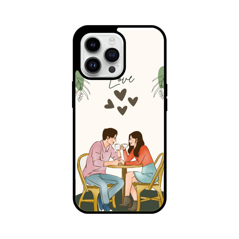 Adorable Couple Love - Glass Phone Cover!