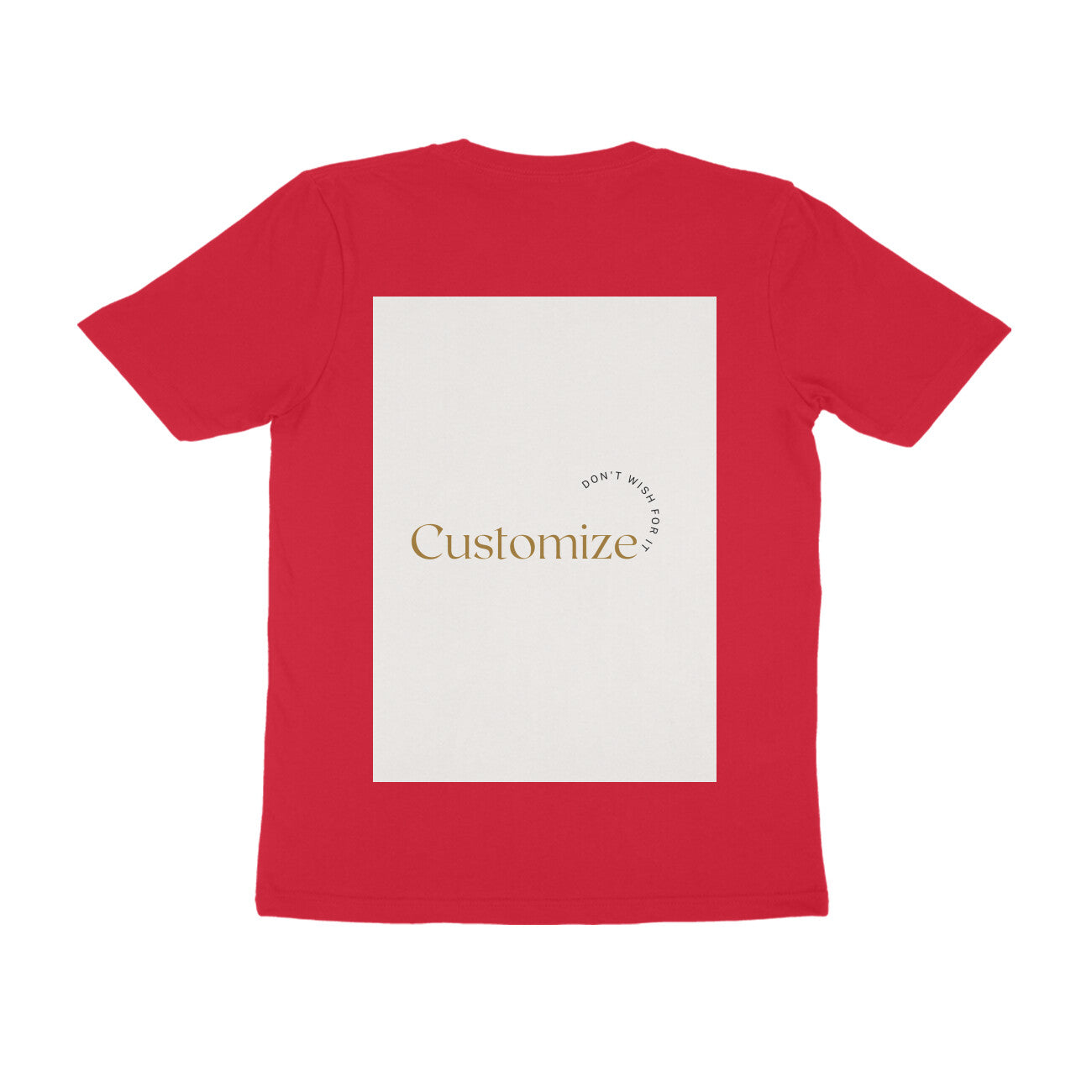Back Side-Customizable Men's Half Sleeve T-shirts| Ideal for Brother/ Father/ Boyfriend/ Friends/ Corporates