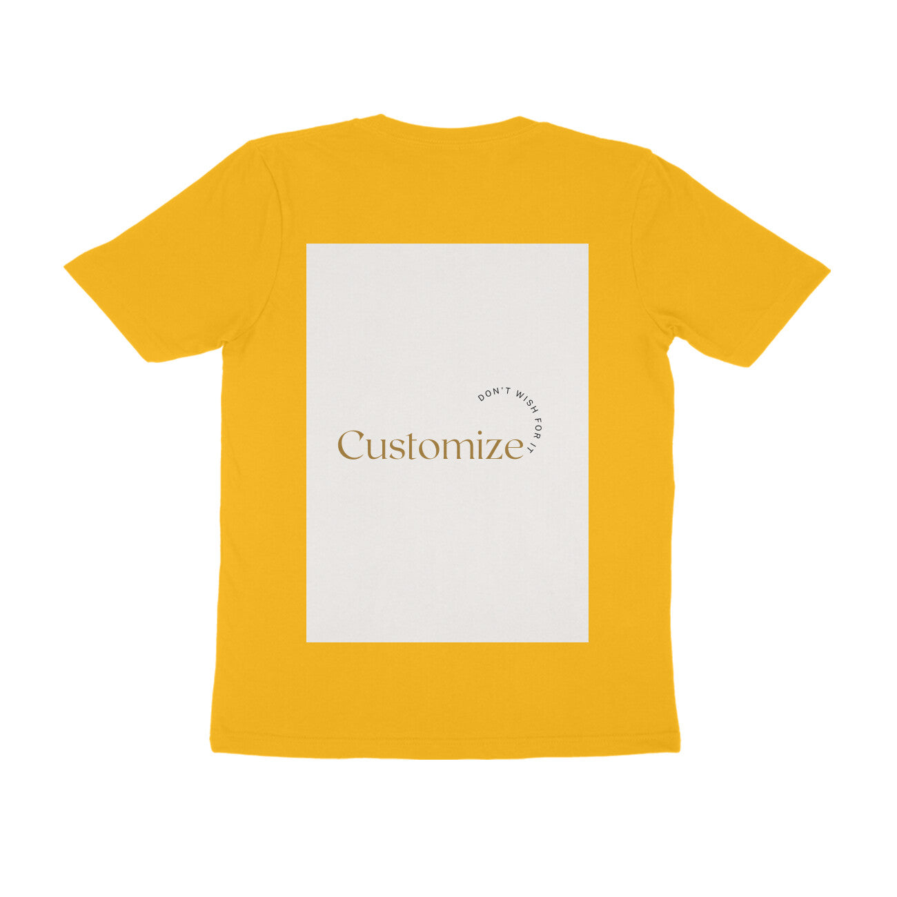 Back Side-Customizable Men's Half Sleeve T-shirts| Ideal for Brother/ Father/ Boyfriend/ Friends/ Corporates