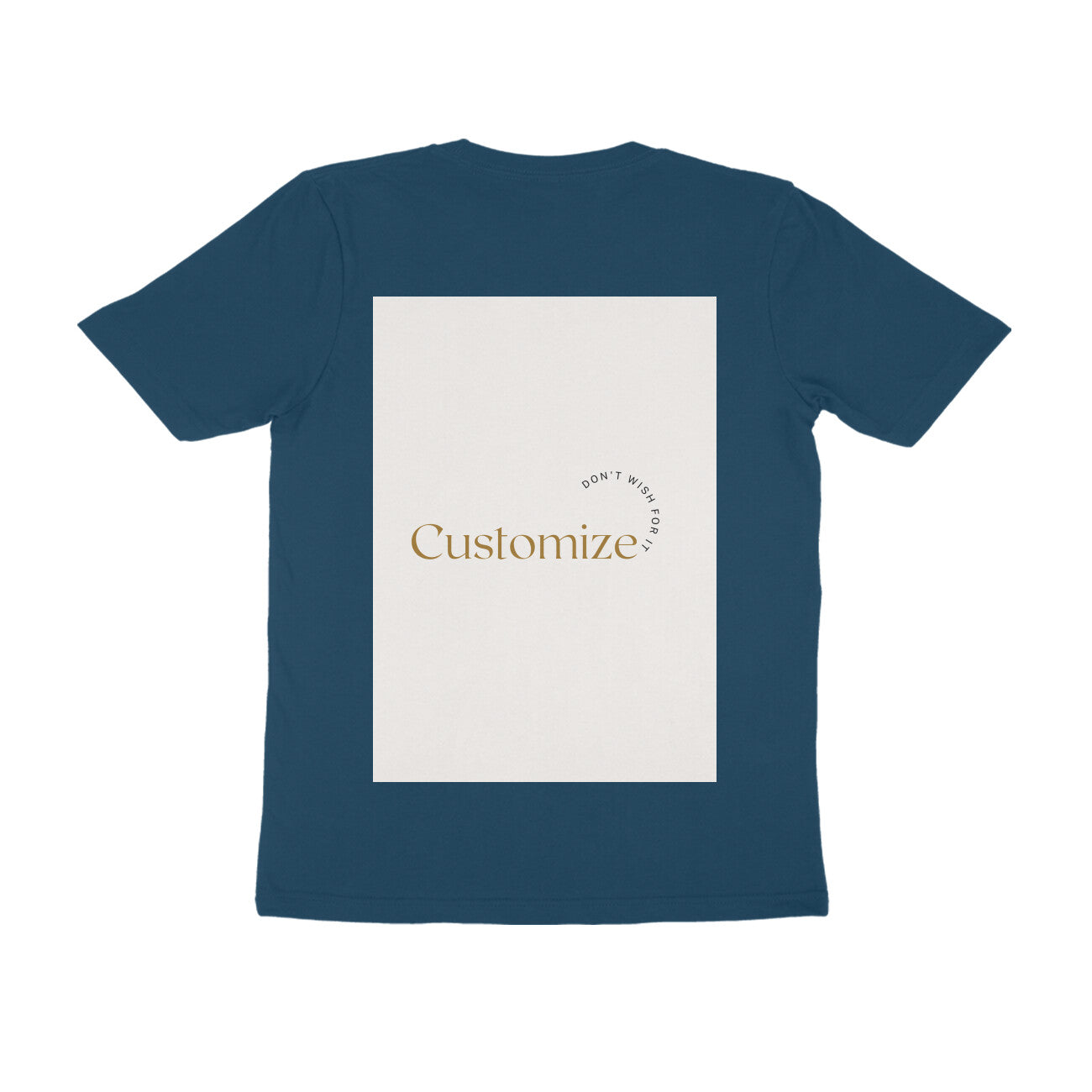 Back Side-Customizable Men's Half Sleeve T-shirts| Ideal for Brother/ Father/ Boyfriend/ Friends/ Corporates