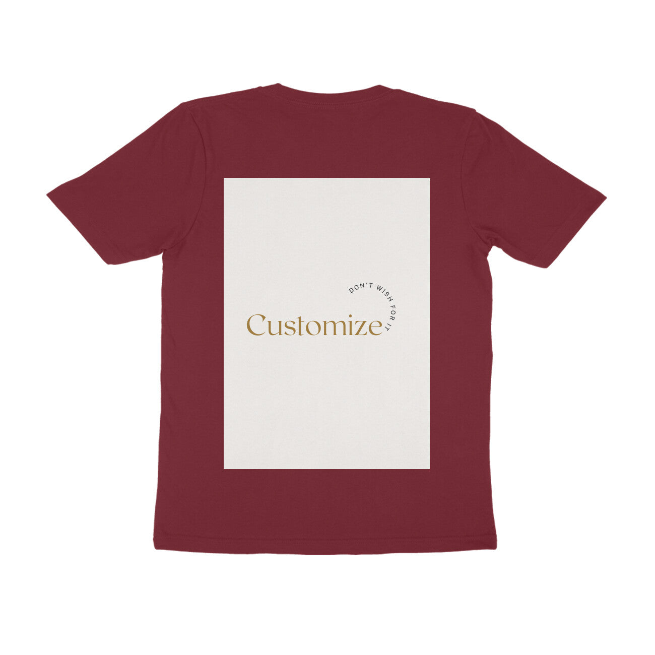 Back Side-Customizable Men's Half Sleeve T-shirts| Ideal for Brother/ Father/ Boyfriend/ Friends/ Corporates