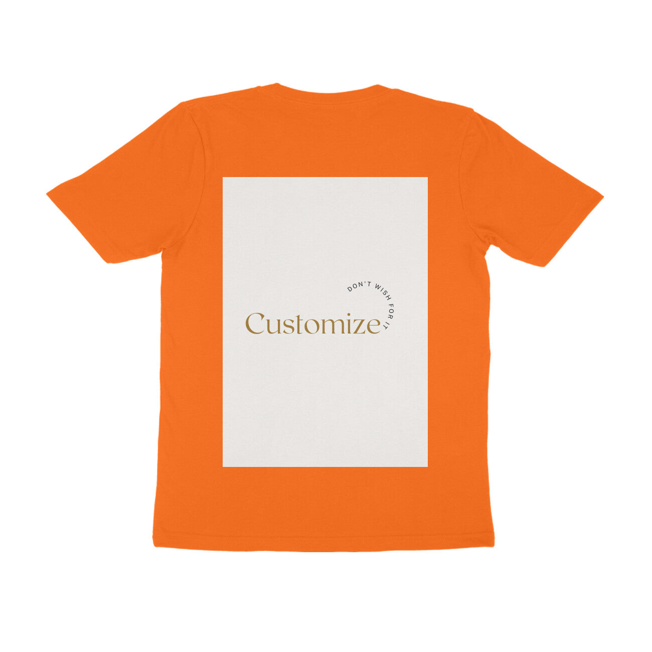 Back Side-Customizable Men's Half Sleeve T-shirts| Ideal for Brother/ Father/ Boyfriend/ Friends/ Corporates