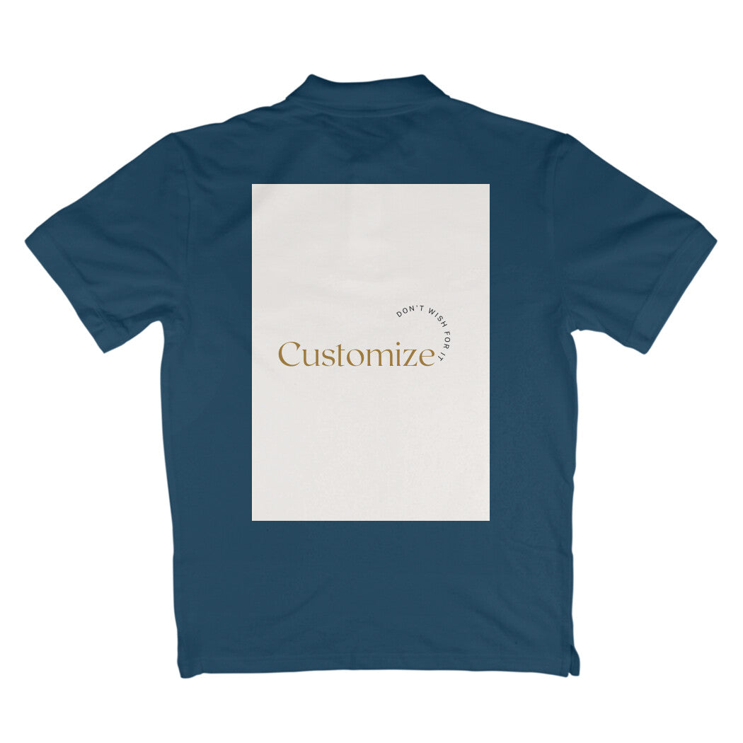Front and Back Both-Customizable Men's Polo T-shirts| Ideal for Brother/ Father/ Boyfriend/ Friends/ Corporates