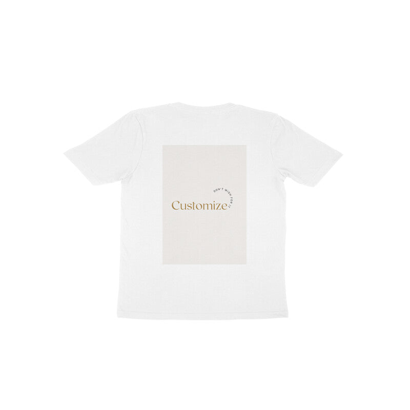 Back Side-Customizable Kids Toddler Half Sleeve Round Neck T-Shirt| Ideal for Kids