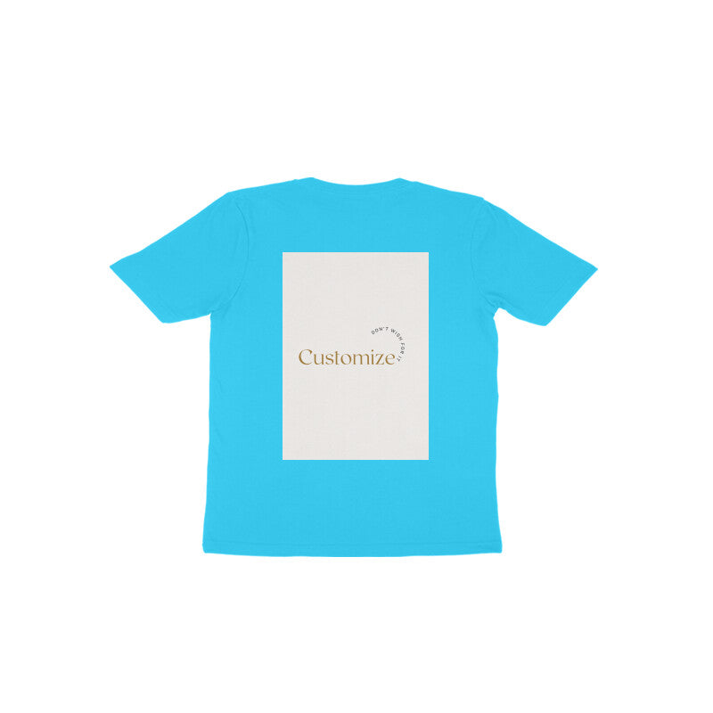 Back Side-Customizable Kids Toddler Half Sleeve Round Neck T-Shirt| Ideal for Kids