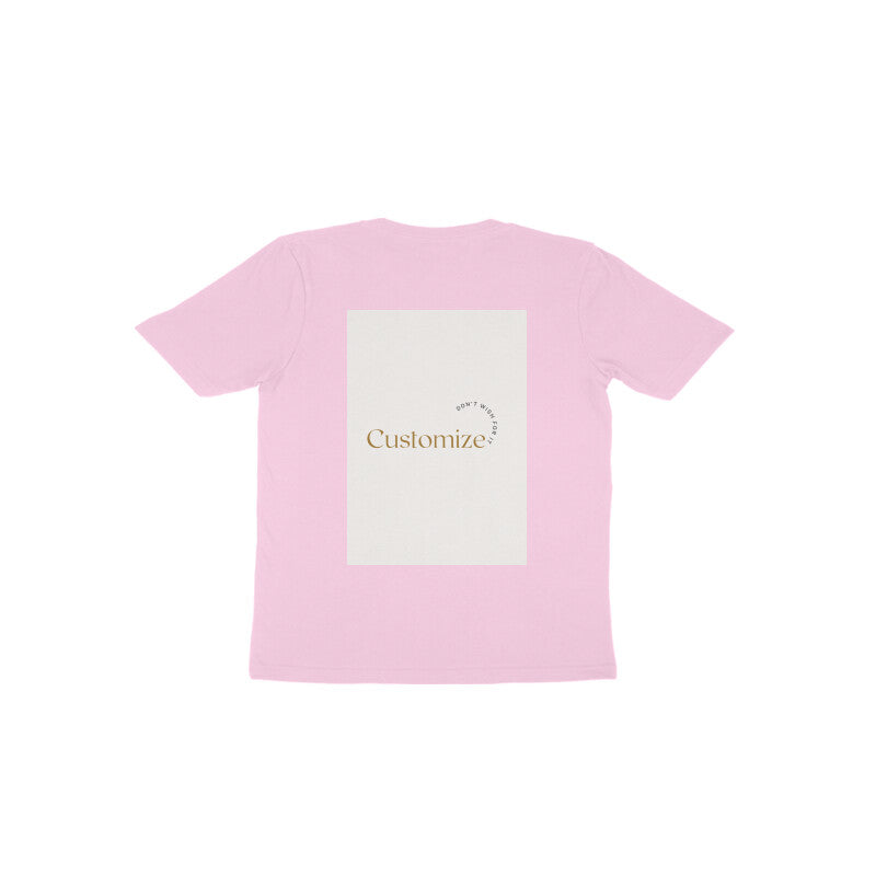 Back Side-Customizable Kids Toddler Half Sleeve Round Neck T-Shirt| Ideal for Kids