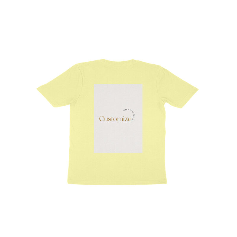 Back Side-Customizable Kids Toddler Half Sleeve Round Neck T-Shirt| Ideal for Kids