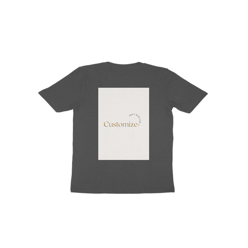 Back Side-Customizable Kids Toddler Half Sleeve Round Neck T-Shirt| Ideal for Kids