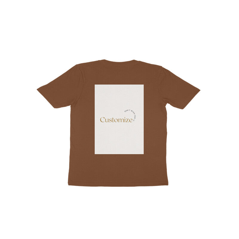 Back Side-Customizable Kids Toddler Half Sleeve Round Neck T-Shirt| Ideal for Kids