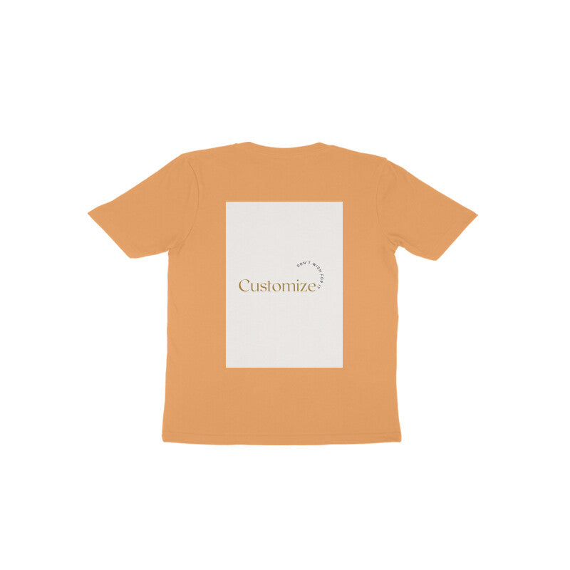 Back Side-Customizable Kids Toddler Half Sleeve Round Neck T-Shirt| Ideal for Kids