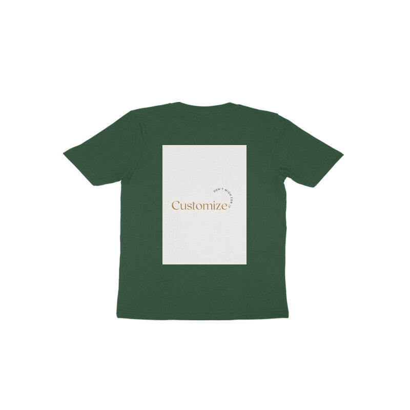 Back Side-Customizable Kids Toddler Half Sleeve Round Neck T-Shirt| Ideal for Kids