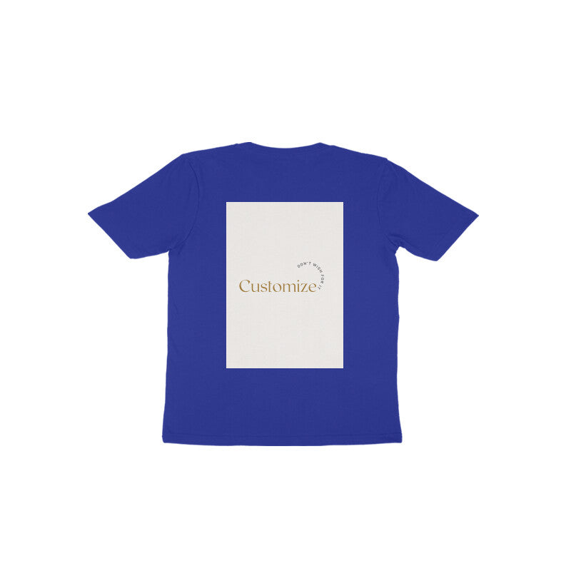 Back Side-Customizable Kids Toddler Half Sleeve Round Neck T-Shirt| Ideal for Kids