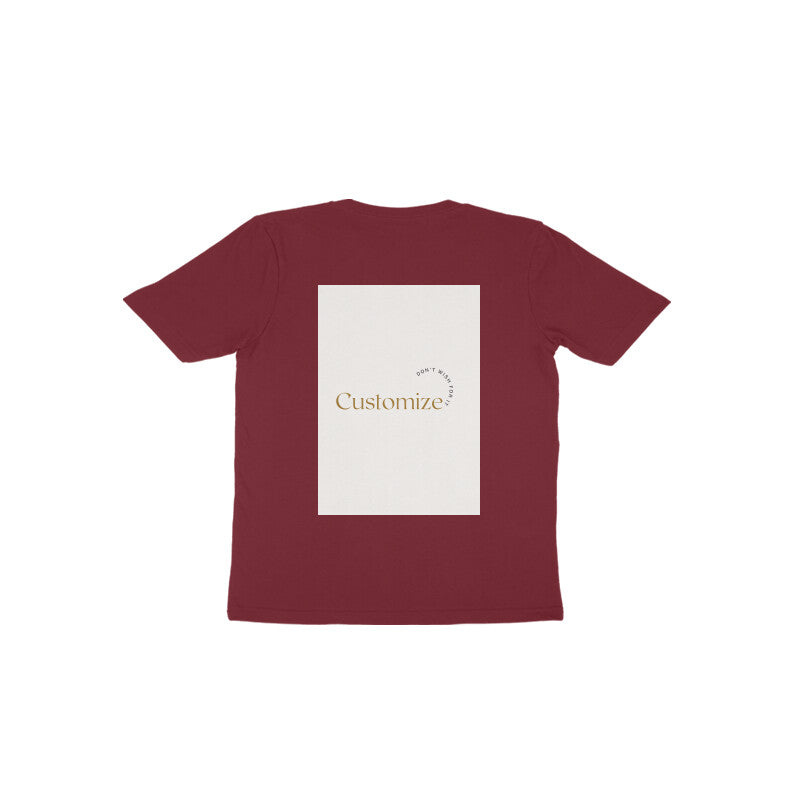 Front and Back Both-Customizable Kids Toddler Half Sleeve Round Neck T-Shirt| Ideal for Kids