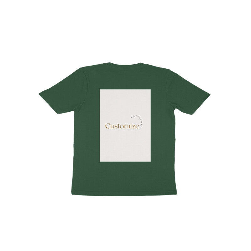 Front and Back Both-Customizable Kids Toddler Half Sleeve Round Neck T-Shirt| Ideal for Kids
