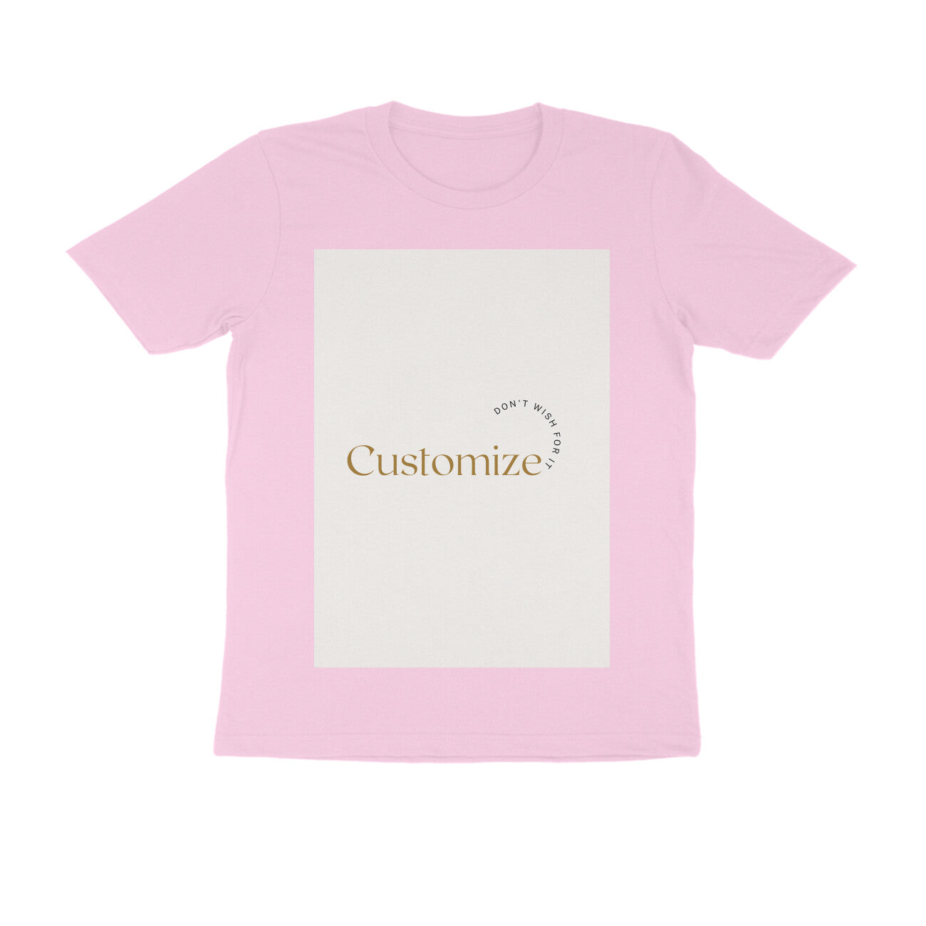 Front Side-Customizable Men's Half Sleeve T-shirts| Ideal for Brother/ Father/ Friends/ Boyfriend/ Corporates