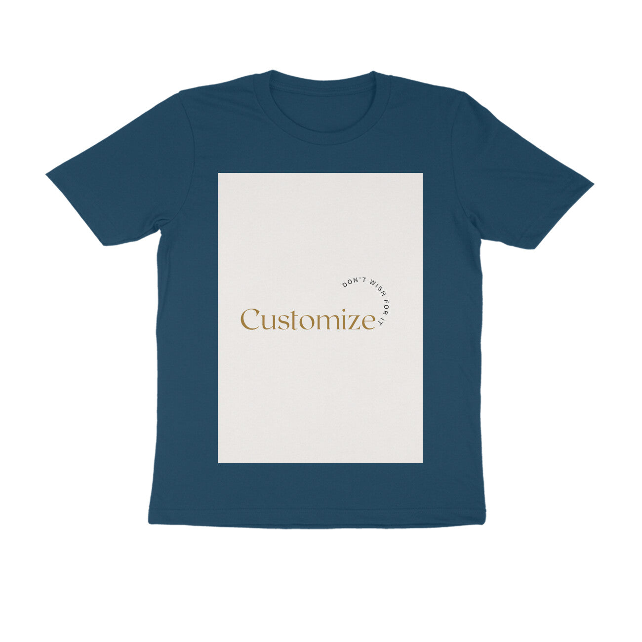 Front Side-Customizable Men's Half Sleeve T-shirts| Ideal for Brother/ Father/ Friends/ Boyfriend/ Corporates