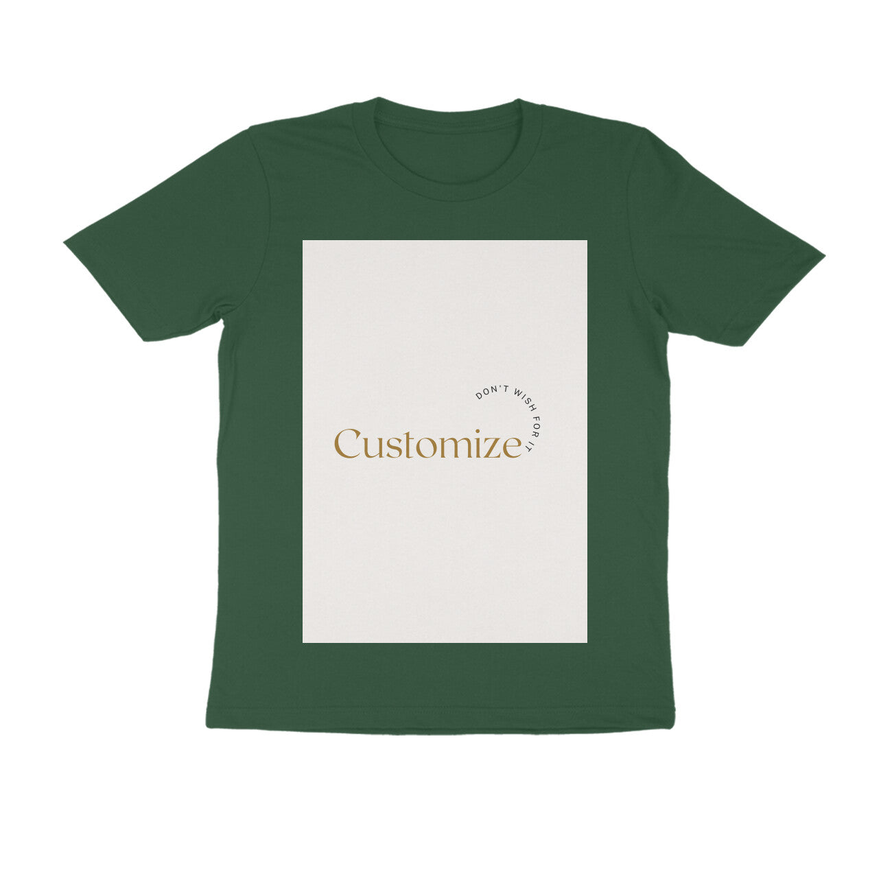 Front Side-Customizable Men's Half Sleeve T-shirts| Ideal for Brother/ Father/ Friends/ Boyfriend/ Corporates