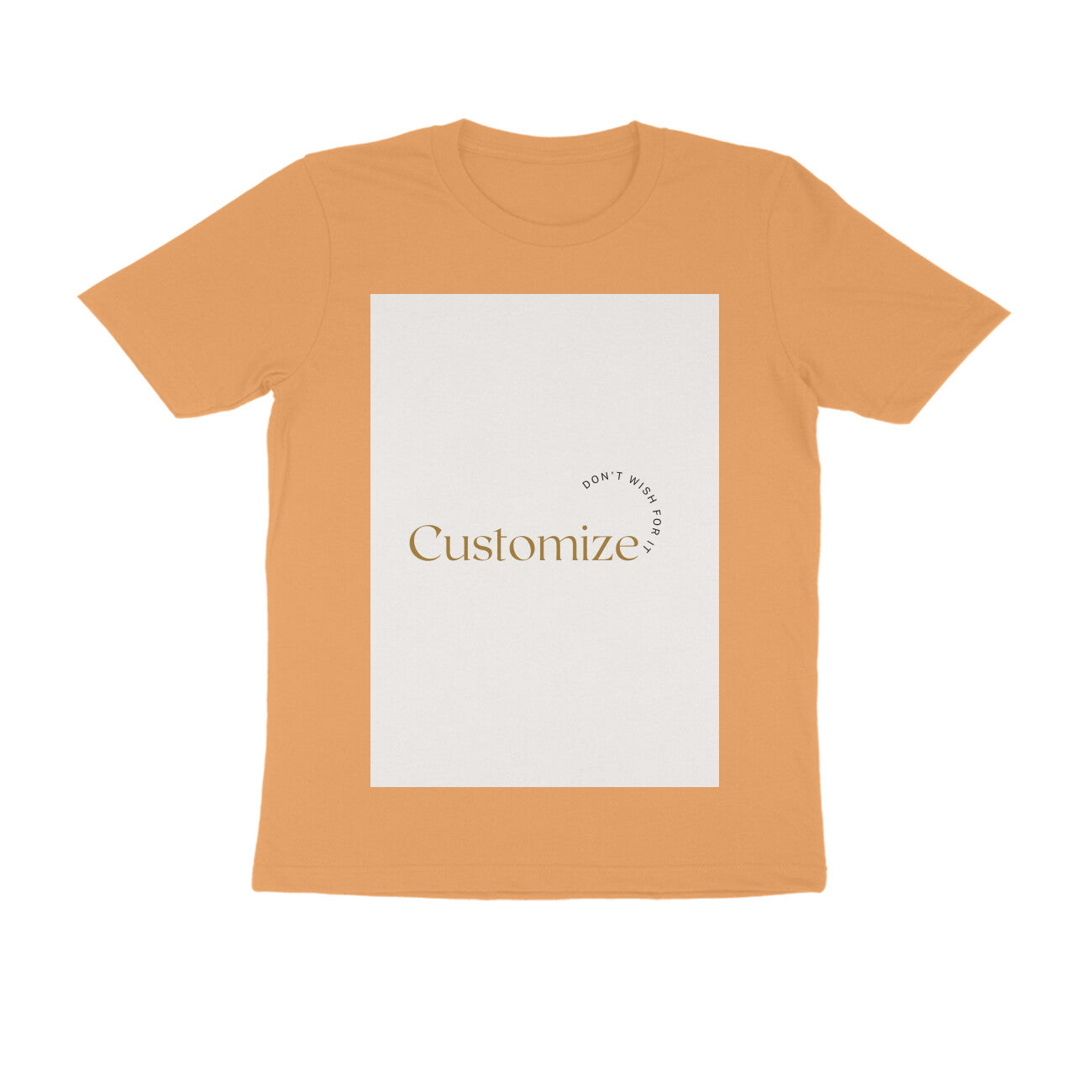 Front Side-Customizable Men's Half Sleeve T-shirts| Ideal for Brother/ Father/ Friends/ Boyfriend/ Corporates