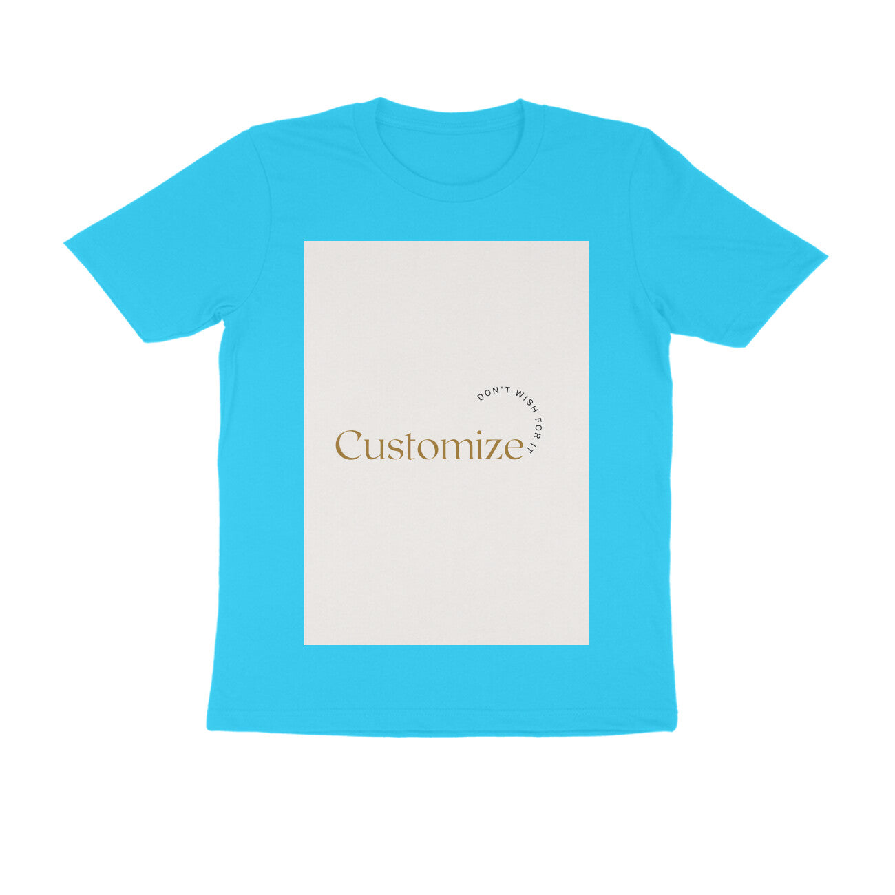 Front Side-Customizable Men's Half Sleeve T-shirts| Ideal for Brother/ Father/ Friends/ Boyfriend/ Corporates