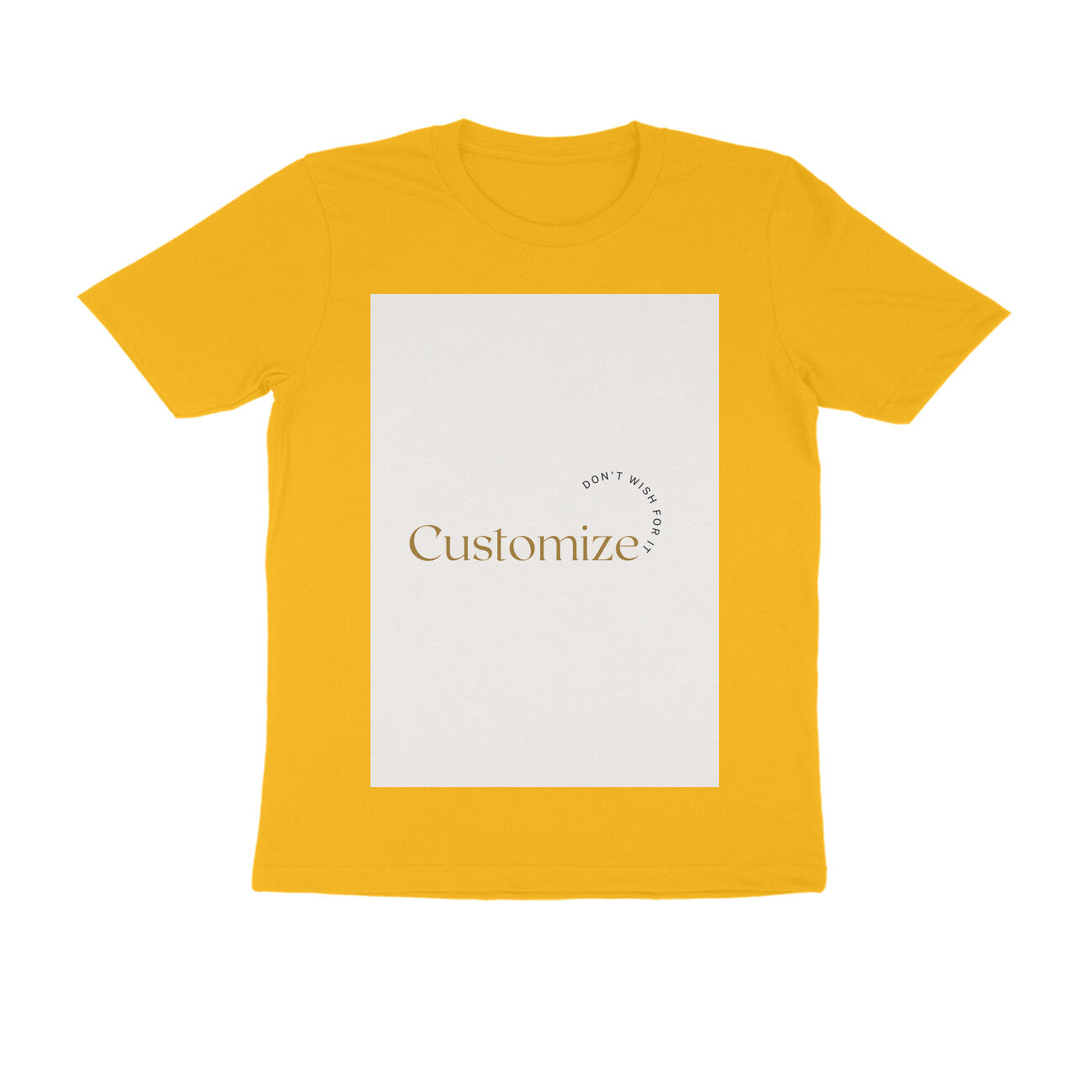 Front Side-Customizable Men's Half Sleeve T-shirts| Ideal for Brother/ Father/ Friends/ Boyfriend/ Corporates
