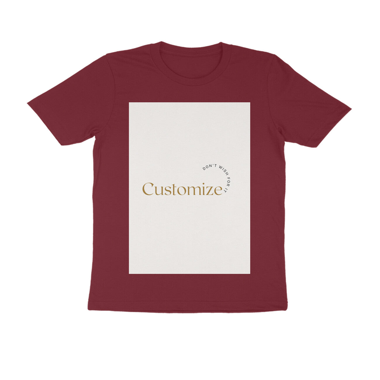 Front Side-Customizable Men's Half Sleeve T-shirts| Ideal for Brother/ Father/ Friends/ Boyfriend/ Corporates