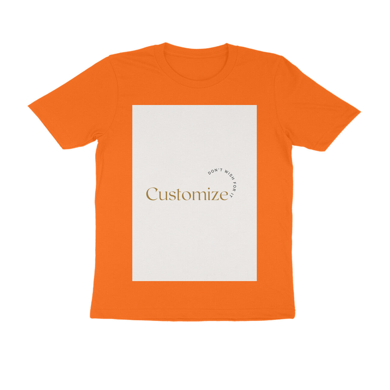 Front Side-Customizable Men's Half Sleeve T-shirts| Ideal for Brother/ Father/ Friends/ Boyfriend/ Corporates