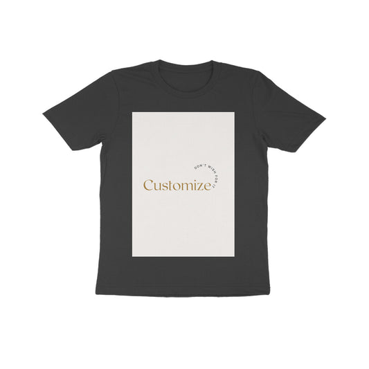 Front Side-Customizable Kids Half Sleeve Round Neck T-Shirt| Ideal for Kids