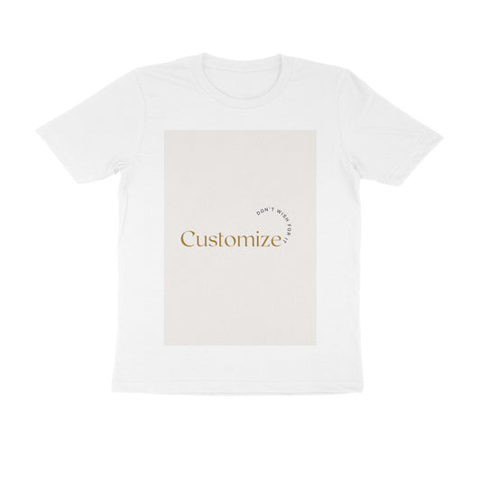 Front and Back Both-Customizable Men's Half Sleeve T-shirts| Ideal for Brother/ Father/ Boyfriend/ Friends/ Corporates