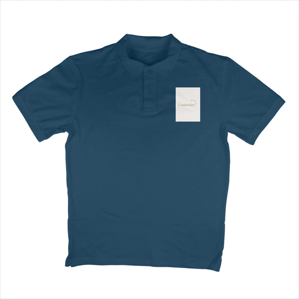 Front and Back Both-Customizable Men's Polo T-shirts| Ideal for Brother/ Father/ Boyfriend/ Friends/ Corporates