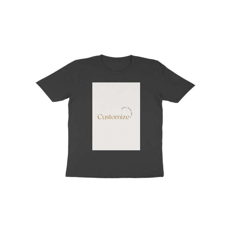Front and Back Both-Customizable Kids Toddler Half Sleeve Round Neck T-Shirt| Ideal for Kids
