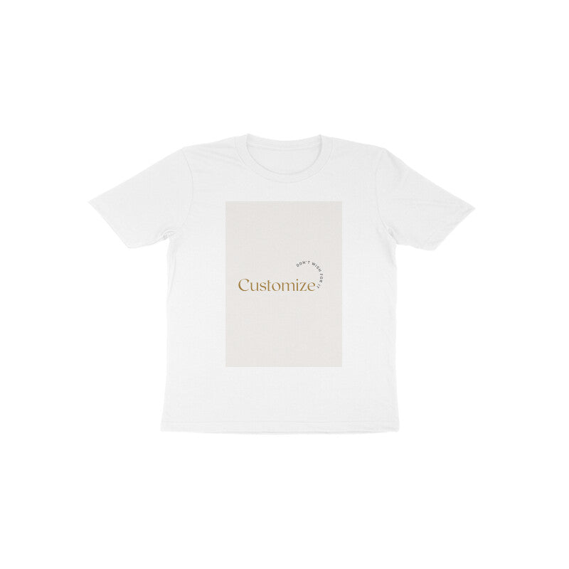 Front and Back Both-Customizable Kids Toddler Half Sleeve Round Neck T-Shirt| Ideal for Kids
