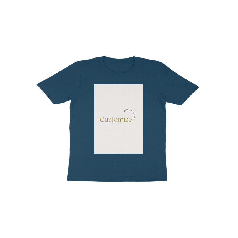 Front and Back Both-Customizable Kids Toddler Half Sleeve Round Neck T-Shirt| Ideal for Kids