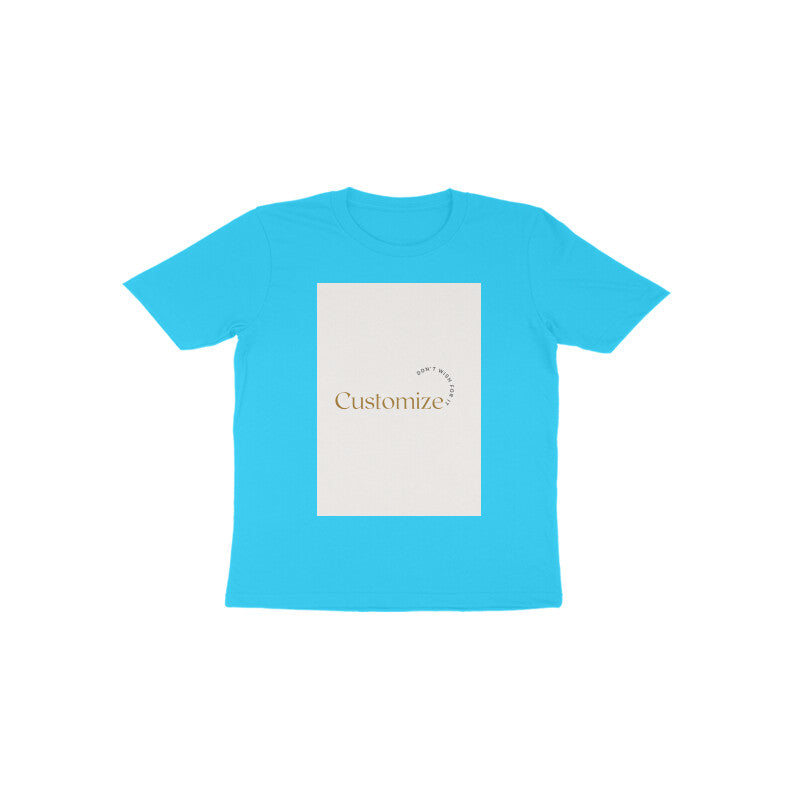 Front and Back Both-Customizable Kids Toddler Half Sleeve Round Neck T-Shirt| Ideal for Kids