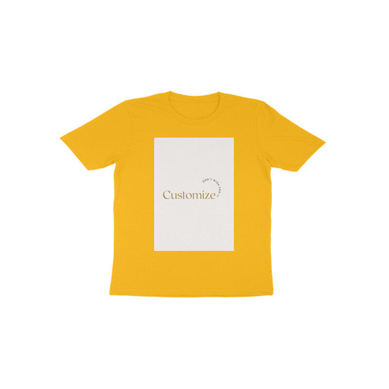 Front and Back Both-Customizable Kids Toddler Half Sleeve Round Neck T-Shirt| Ideal for Kids