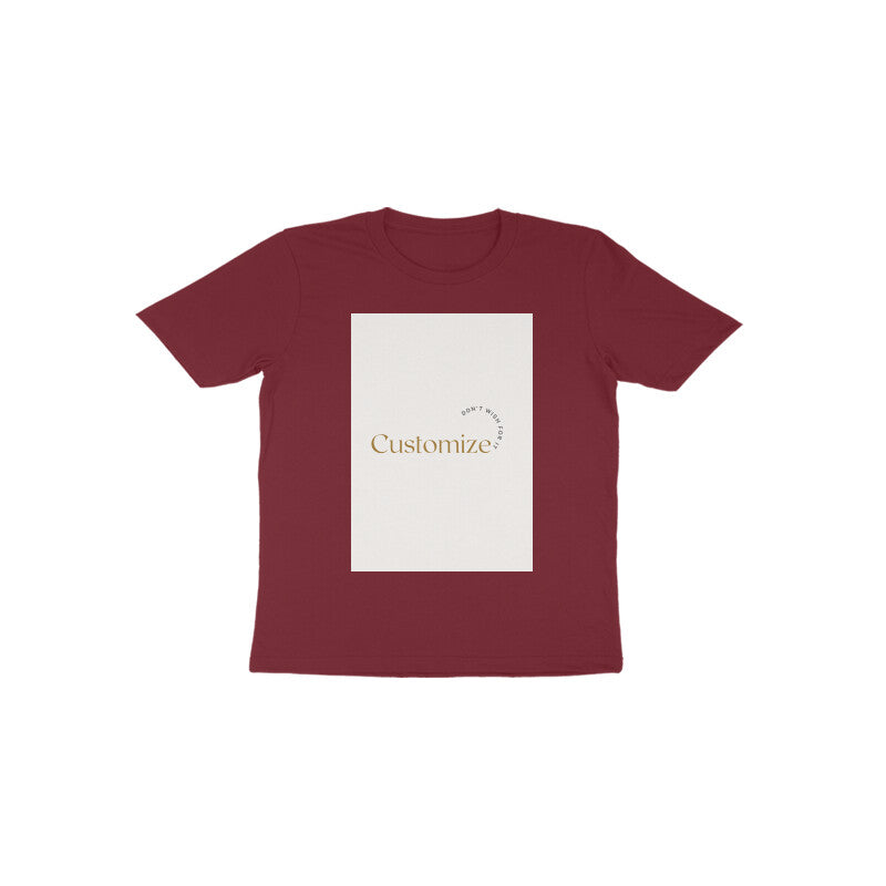 Front and Back Both-Customizable Kids Toddler Half Sleeve Round Neck T-Shirt| Ideal for Kids