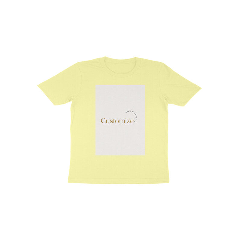 Front and Back Both-Customizable Kids Toddler Half Sleeve Round Neck T-Shirt| Ideal for Kids