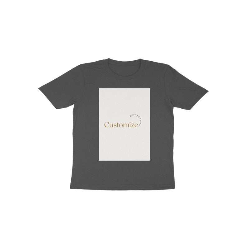 Front and Back Both-Customizable Kids Toddler Half Sleeve Round Neck T-Shirt| Ideal for Kids