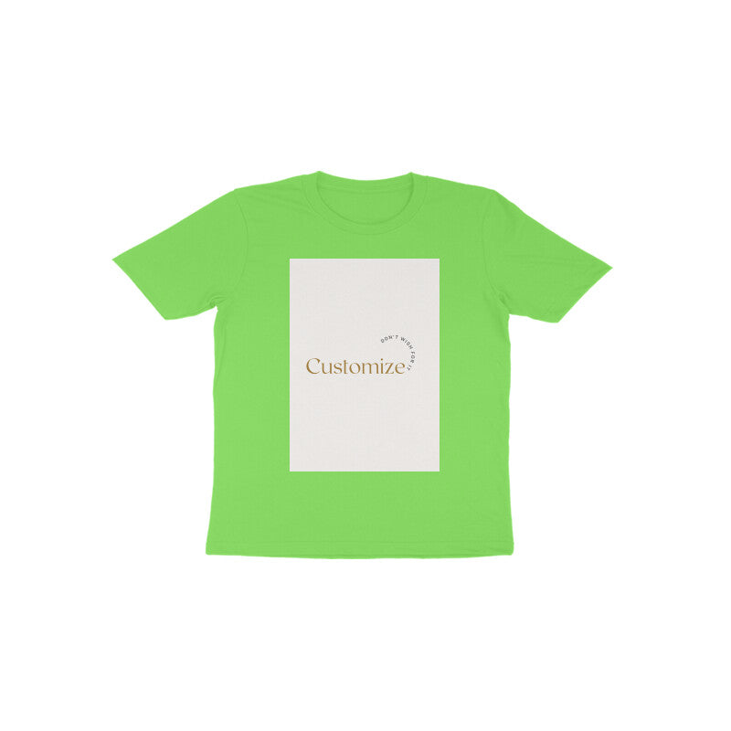Front and Back Both-Customizable Kids Toddler Half Sleeve Round Neck T-Shirt| Ideal for Kids