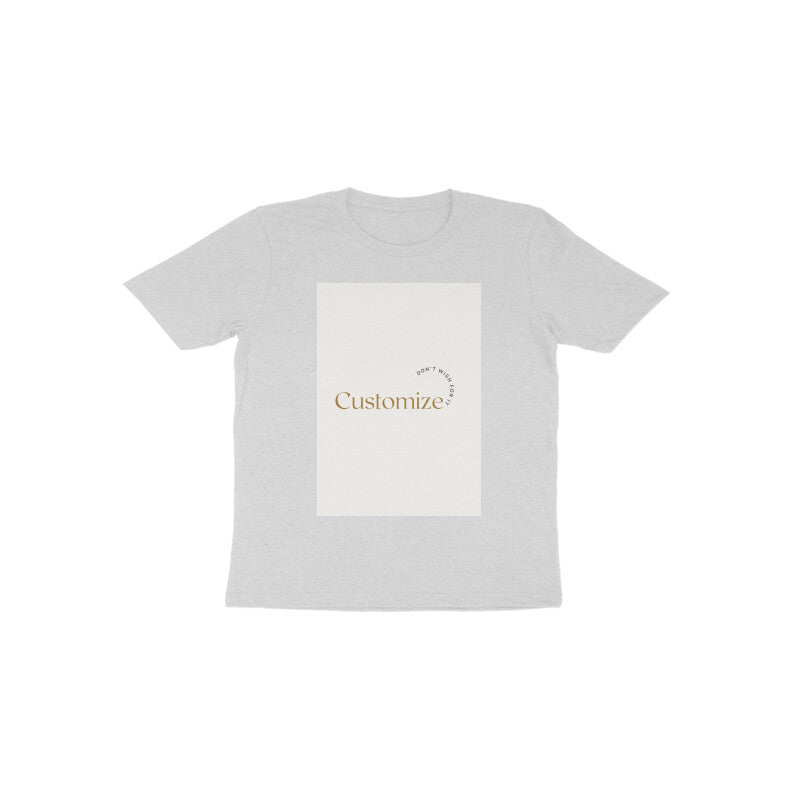 Front and Back Both-Customizable Kids Toddler Half Sleeve Round Neck T-Shirt| Ideal for Kids