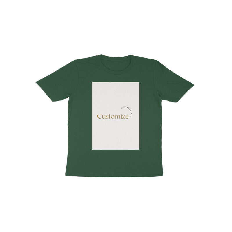 Front and Back Both-Customizable Kids Toddler Half Sleeve Round Neck T-Shirt| Ideal for Kids