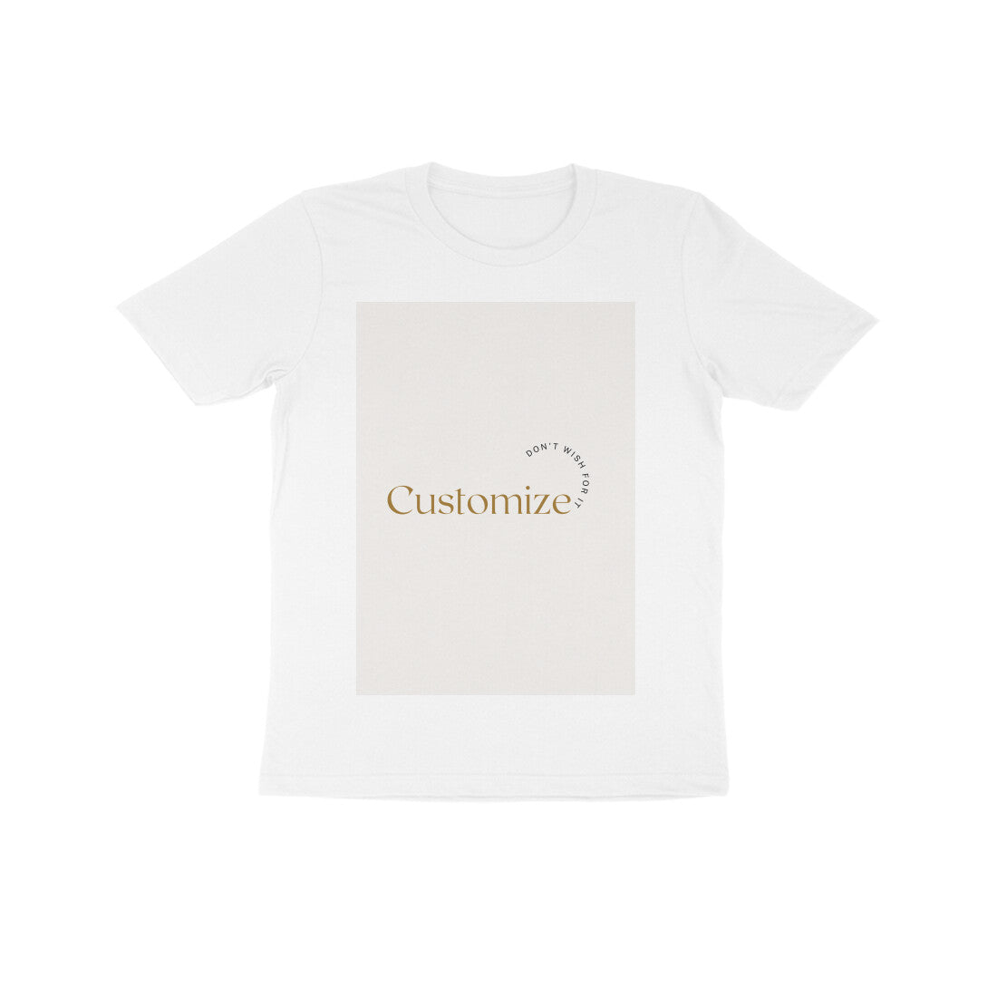 Front and Back Both-Customizable Kids Half Sleeve Round Neck T-Shirt| Ideal for Kids