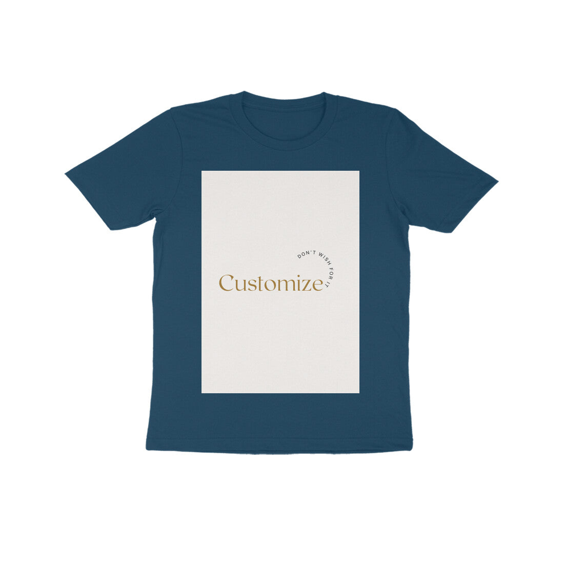 Front and Back Both-Customizable Kids Half Sleeve Round Neck T-Shirt| Ideal for Kids