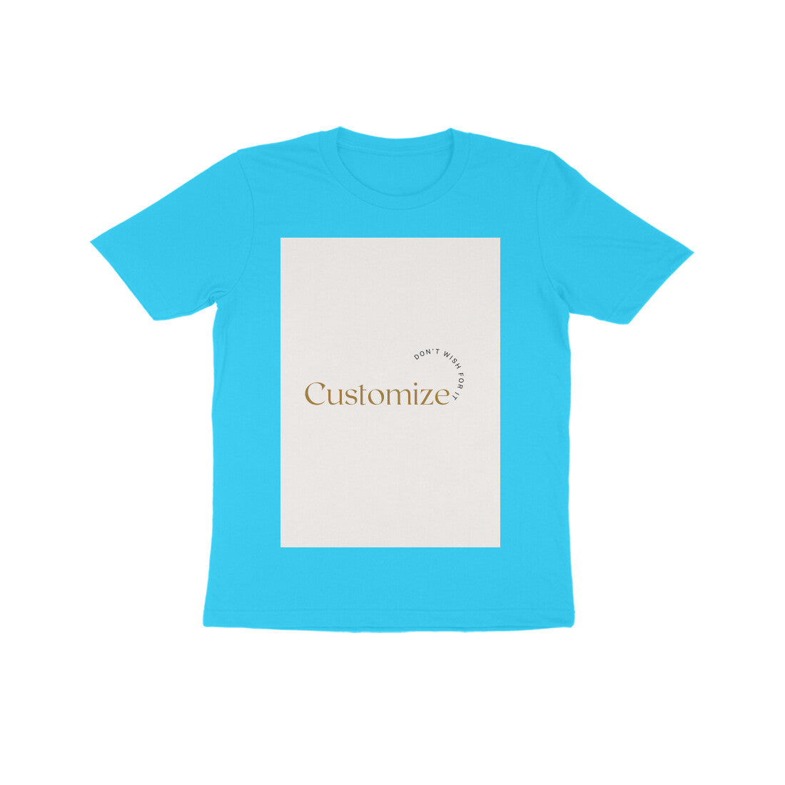Front and Back Both-Customizable Kids Half Sleeve Round Neck T-Shirt| Ideal for Kids