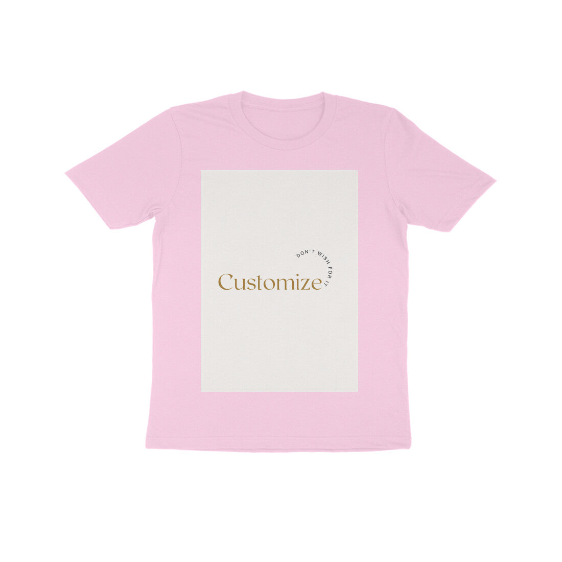 Front and Back Both-Customizable Kids Half Sleeve Round Neck T-Shirt| Ideal for Kids