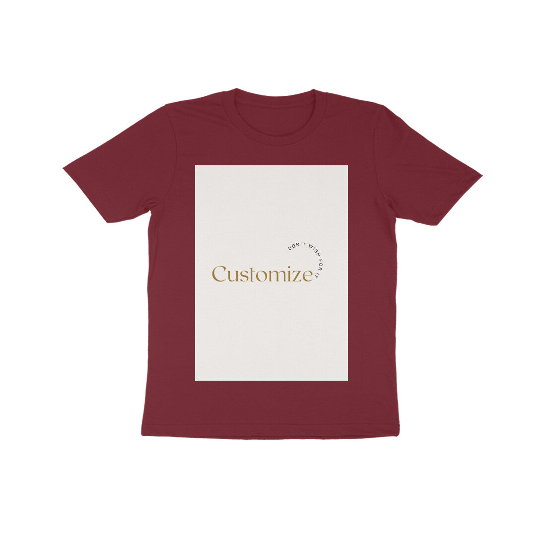 Front and Back Both-Customizable Kids Half Sleeve Round Neck T-Shirt| Ideal for Kids