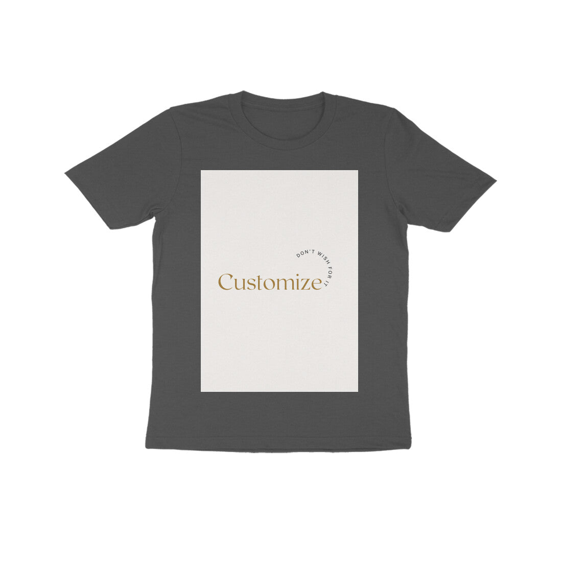 Front and Back Both-Customizable Kids Half Sleeve Round Neck T-Shirt| Ideal for Kids