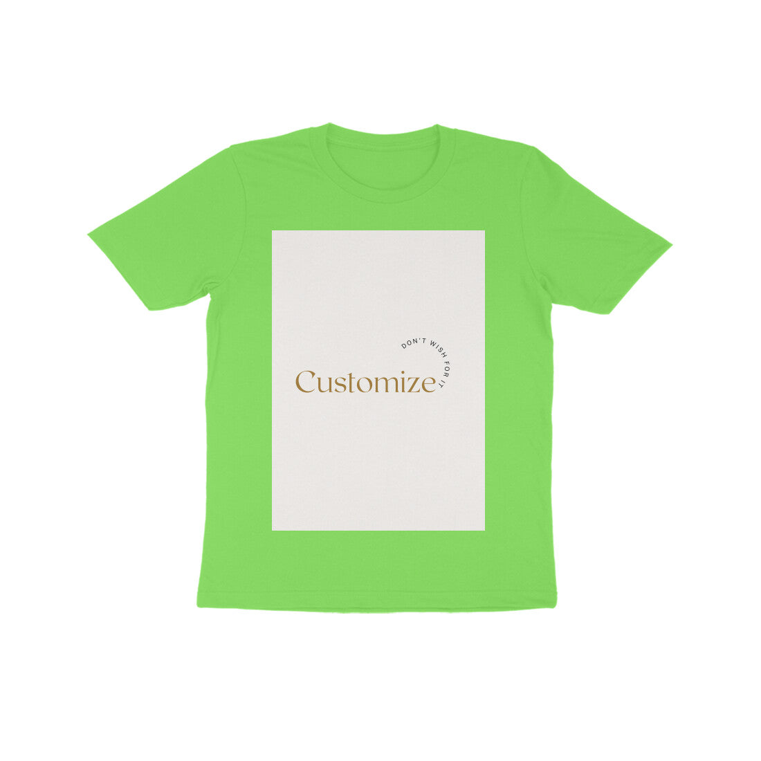 Front and Back Both-Customizable Kids Half Sleeve Round Neck T-Shirt| Ideal for Kids